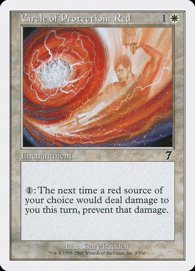 Magic: The Gathering - Circle of Protection: Red - Seventh Edition