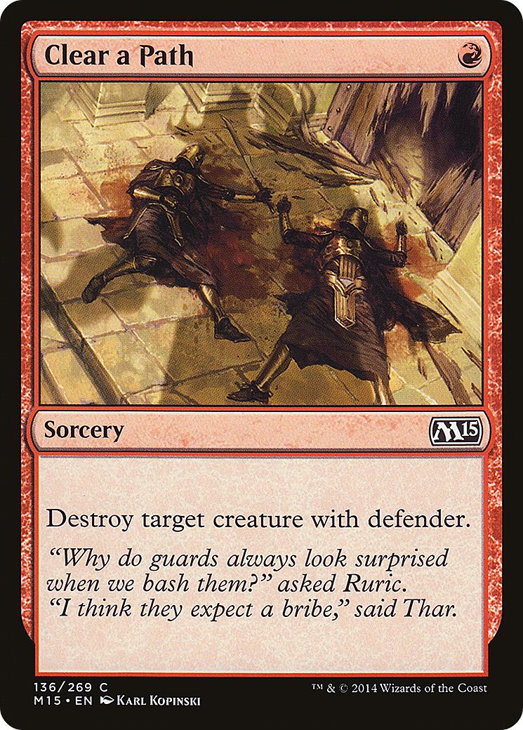 MTG - Clear a Path - Magic 2015 (M15)
