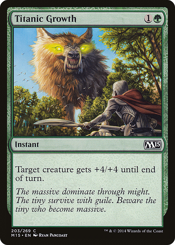 MTG - Titanic Growth - Magic 2015 (M15)