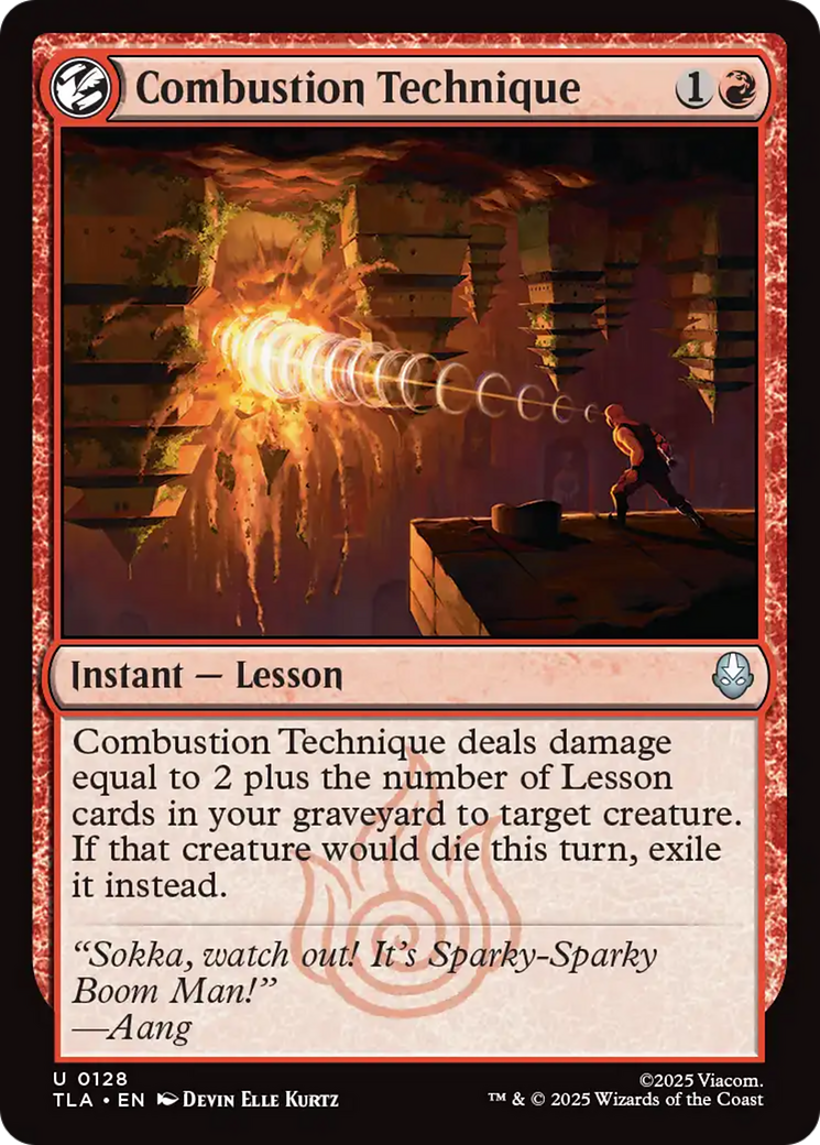 MTG - Combustion Technique - Avatar: The Last Airbender (TLA)