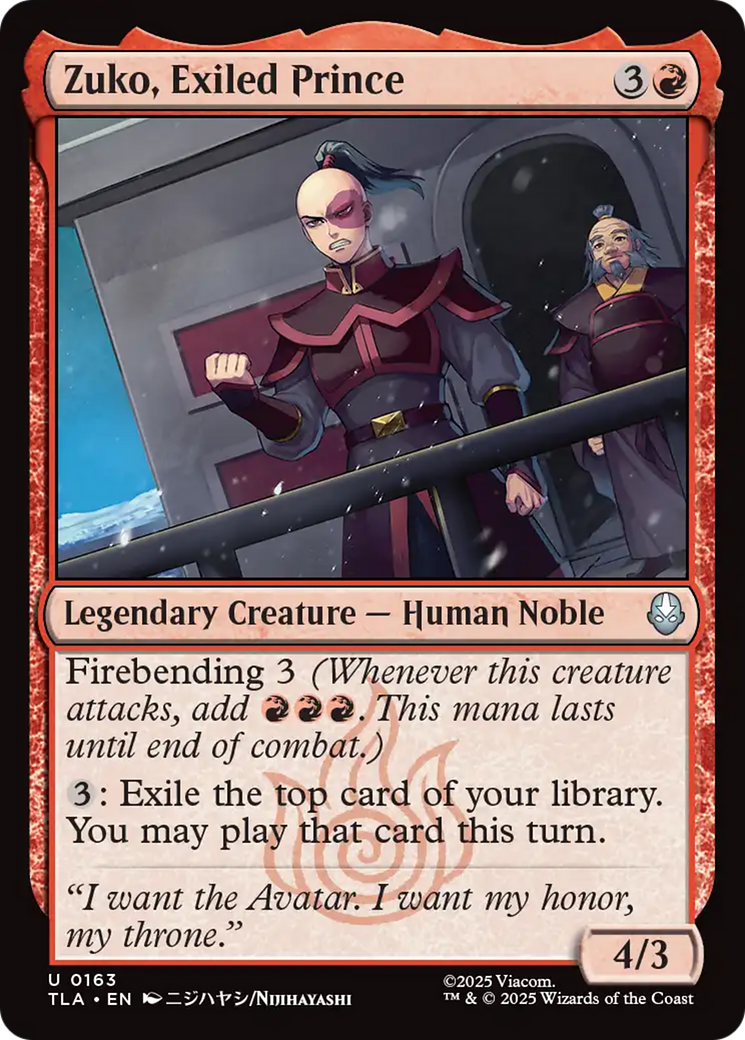 MTG - Zuko, Exiled Prince - Avatar: The Last Airbender (TLA)