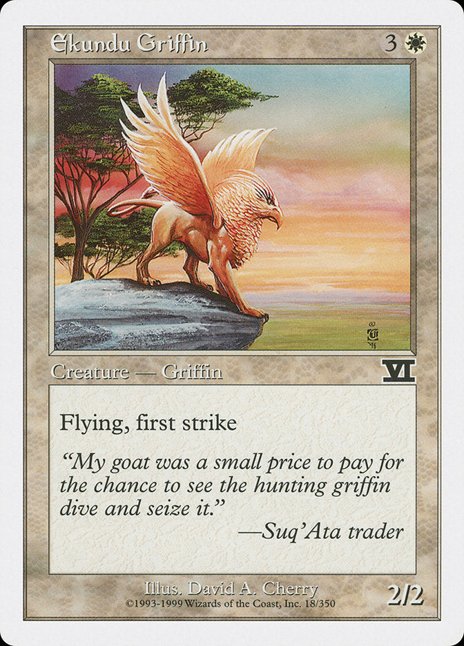 Magic: The Gathering - Ekundu Griffin - Sixth Edition
