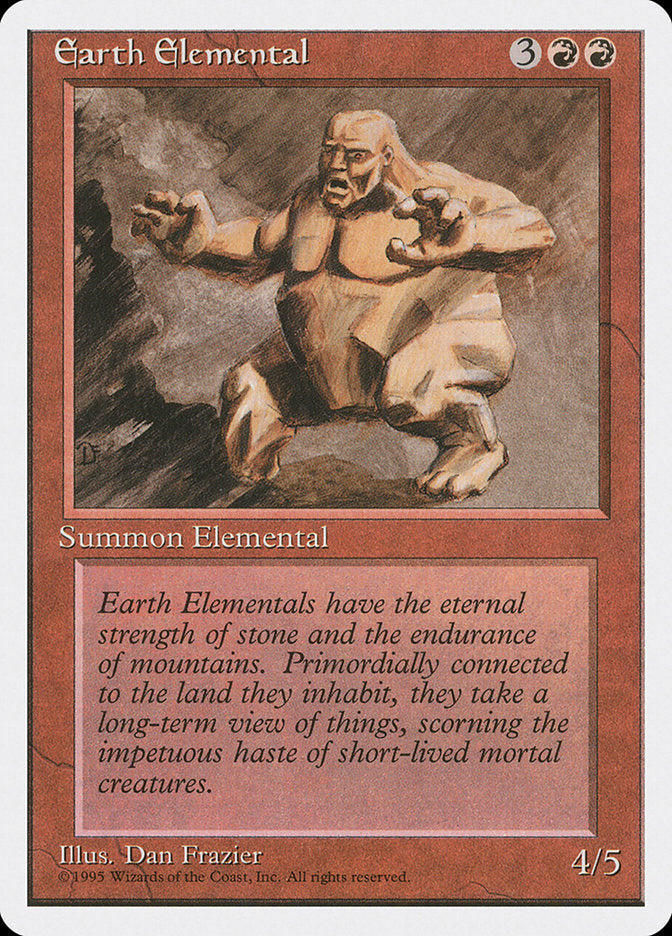 Magic: The Gathering - Earth Elemental - Fourth Edition