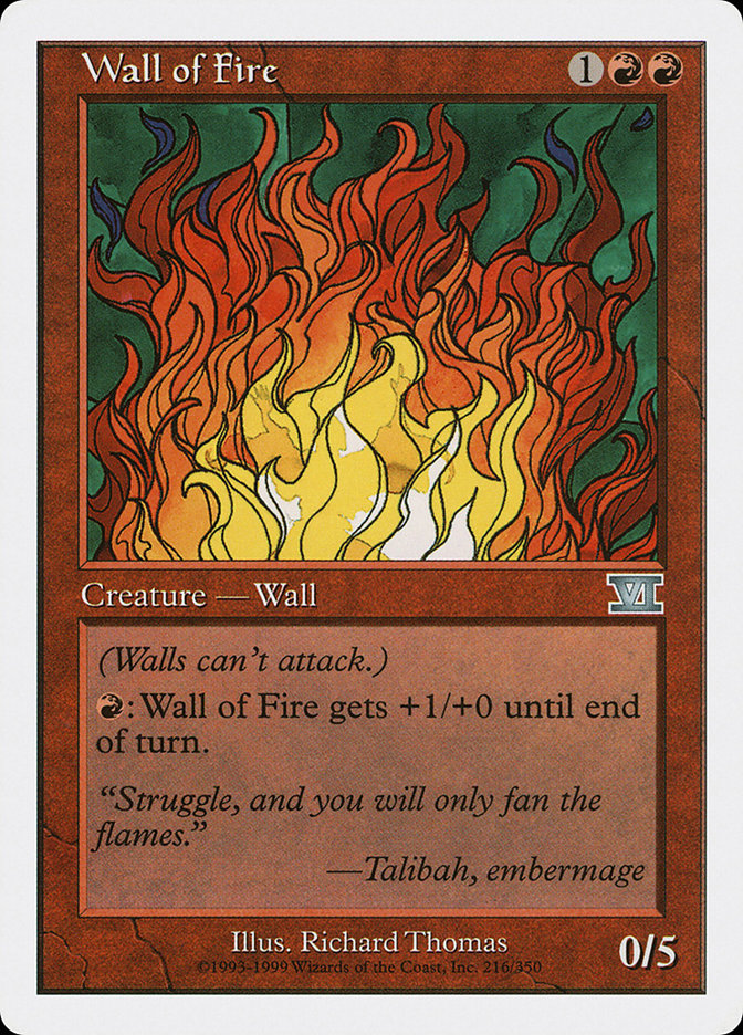 Magic: The Gathering - Wall of Fire - Sixth Edition