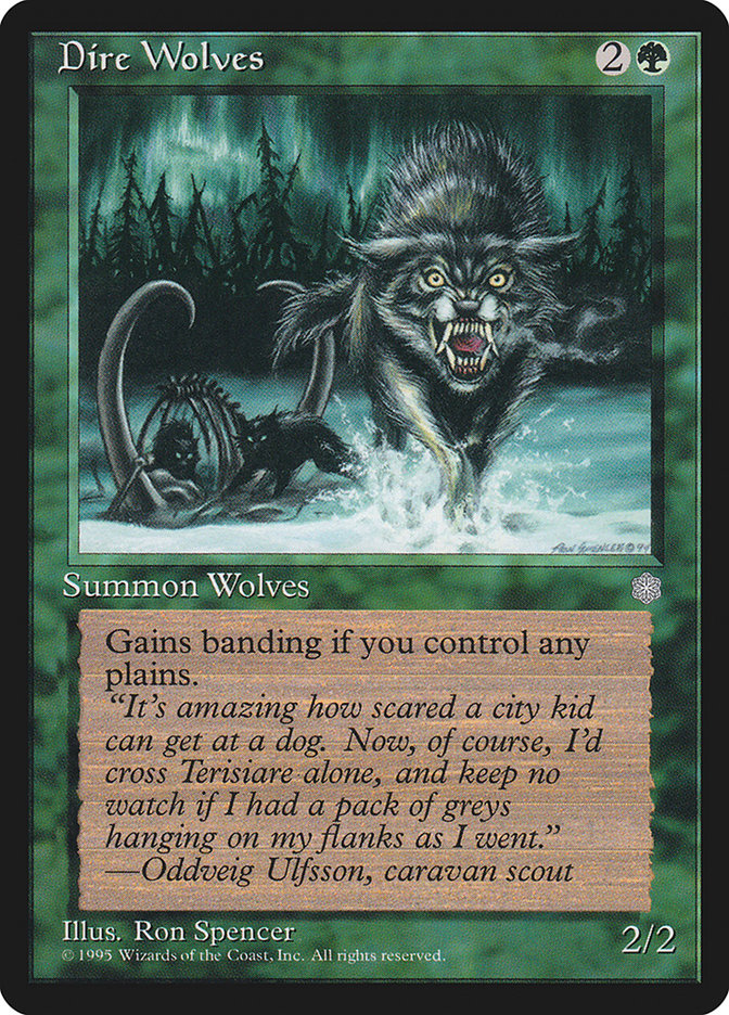 Magic: The Gathering - Dire Wolves - Ice Age