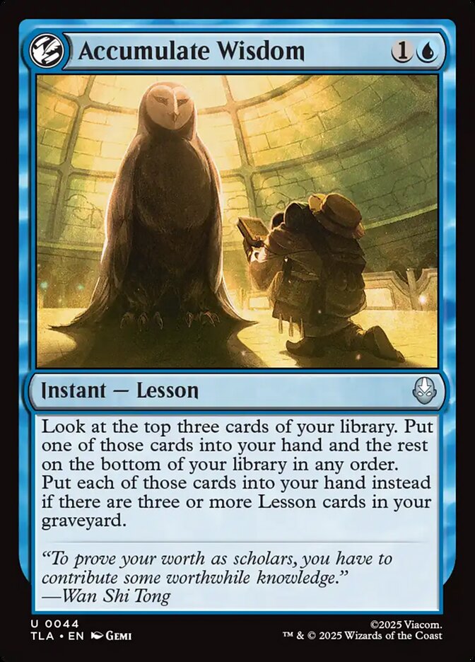 Magic: The Gathering - Accumulate Wisdom - Avatar: The Last Airbender