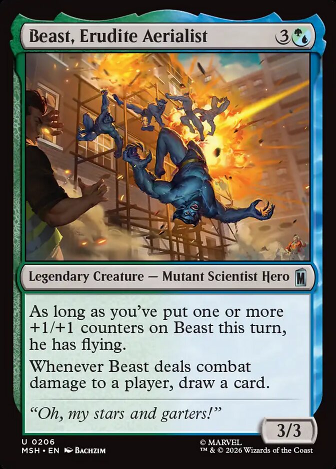 Magic: The Gathering - Beast, Erudite Aerialist - Marvel Super Heroes