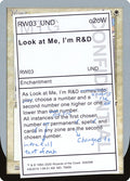 MTG - Look at Me, I'm R&D - Unsanctioned (SOS)