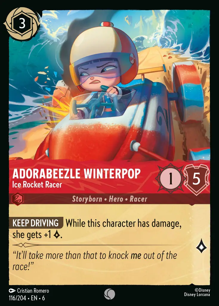 Lorcana - Adorabeezle Winterpop - Ice Rocket Racer - Azurite Sea