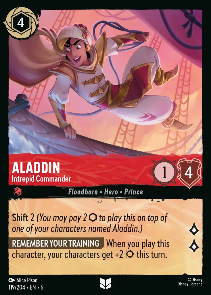Lorcana - Aladdin - Intrepid Commander - Azurite Sea