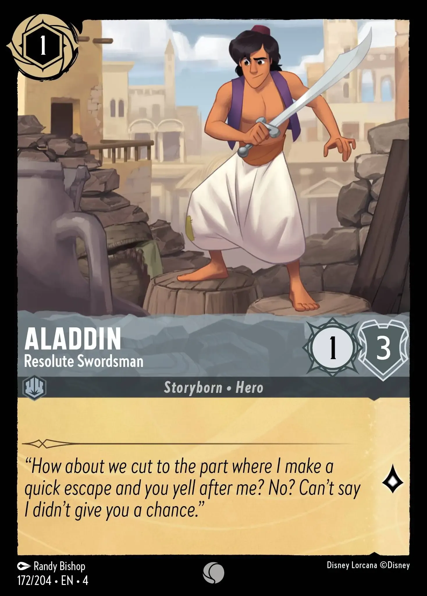 Lorcana - Aladdin - Resolute Swordsman - Ursula's Return