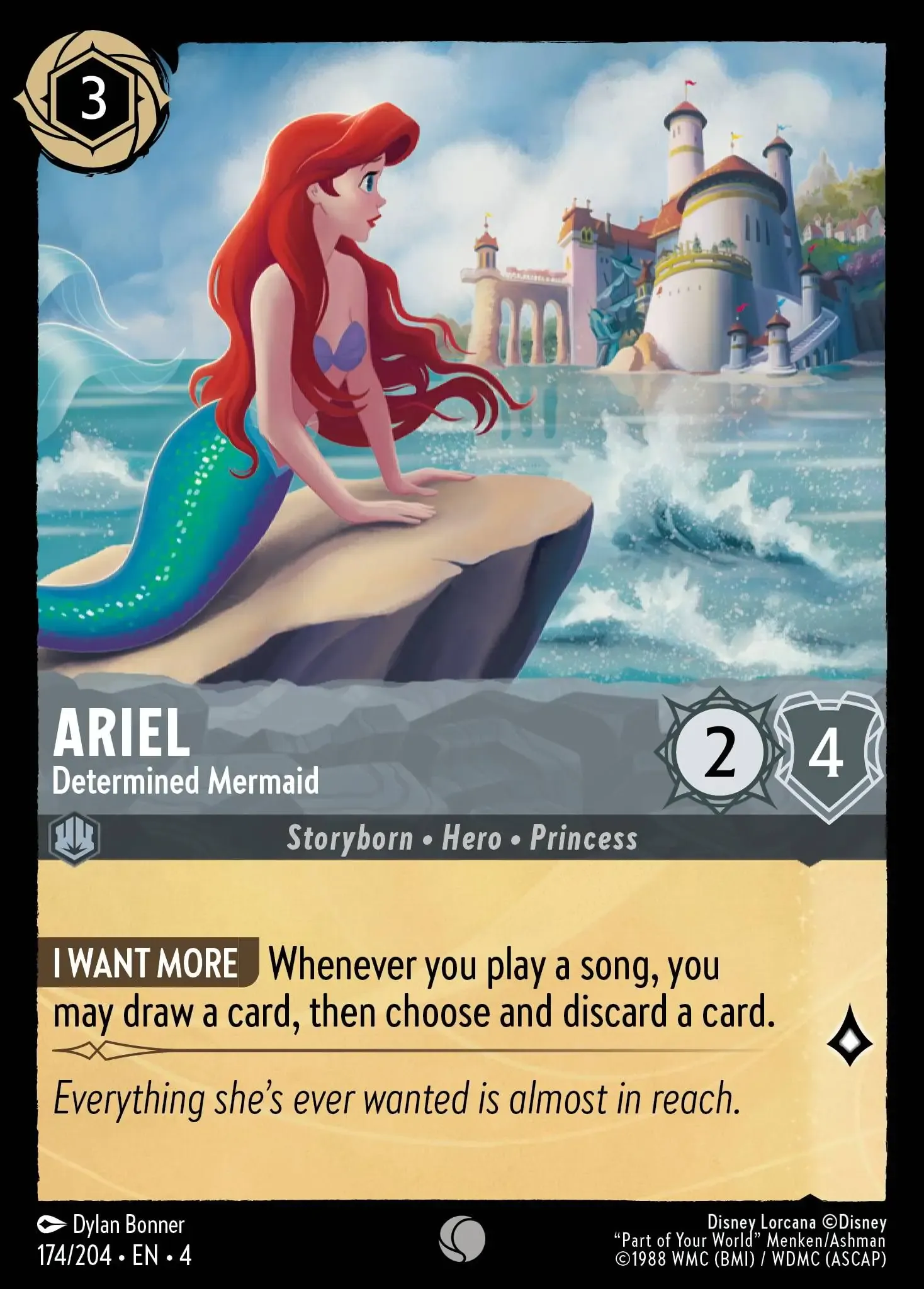 Lorcana - Ariel - Determined Mermaid - Ursula's Return