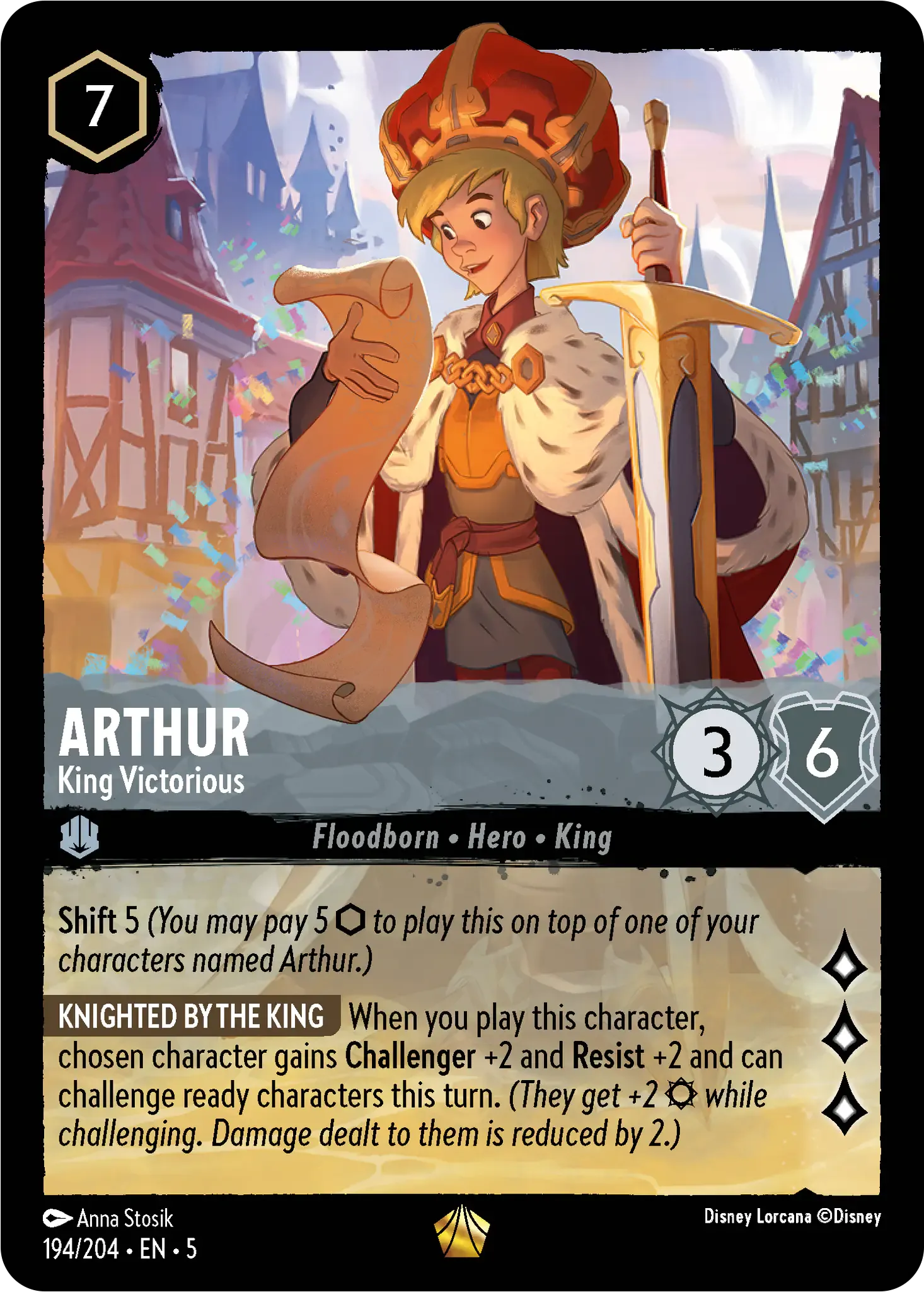 Lorcana - Arthur - King Victorious - Shimmering Skies