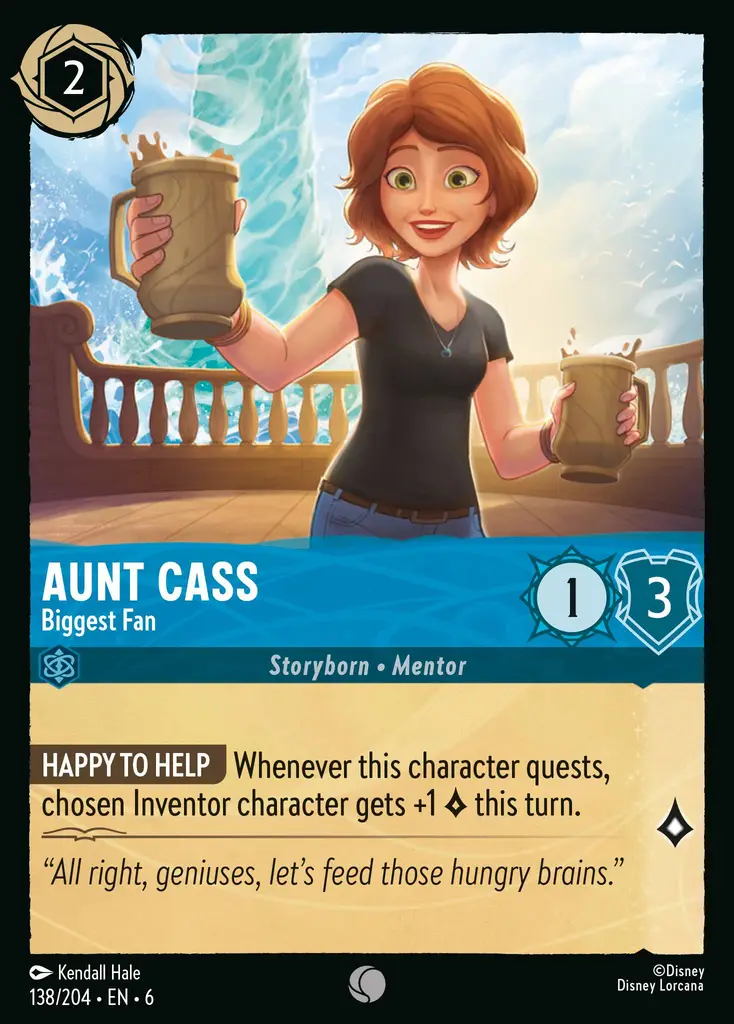 Lorcana - Aunt Cass - Biggest Fan - Azurite Sea