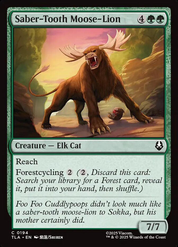 Magic: The Gathering - Saber-Tooth Moose-Lion - Avatar: The Last Airbender