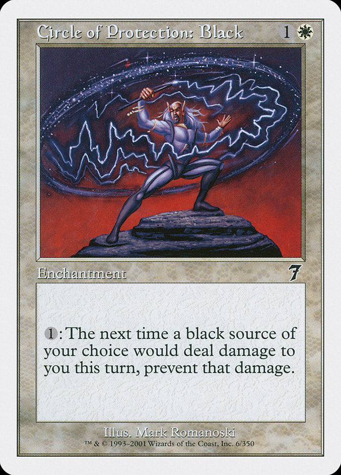 Magic: The Gathering - Circle of Protection: Black - Seventh Edition