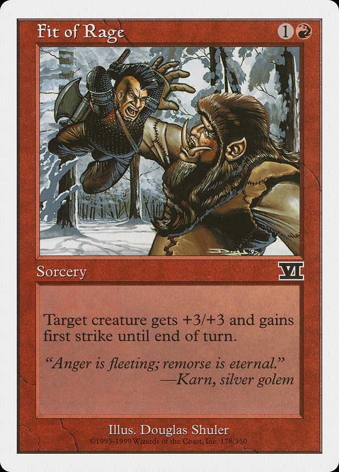 Magic: The Gathering - Fit of Rage - Sixth Edition