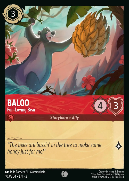 Lorcana - Baloo - Fun-Loving Bear - Rise of the Floodborn