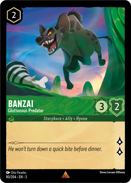 Lorcana - Banzai - Gluttonous Predator - Shimmering Skies