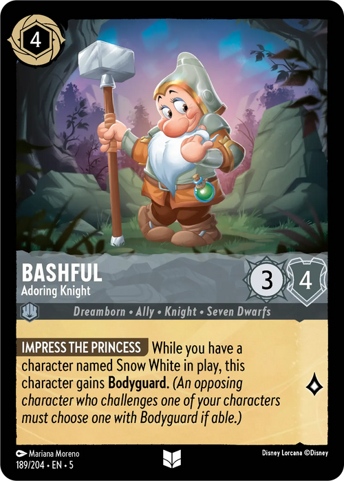 Lorcana - Bashful - Adoring Knight - Shimmering Skies