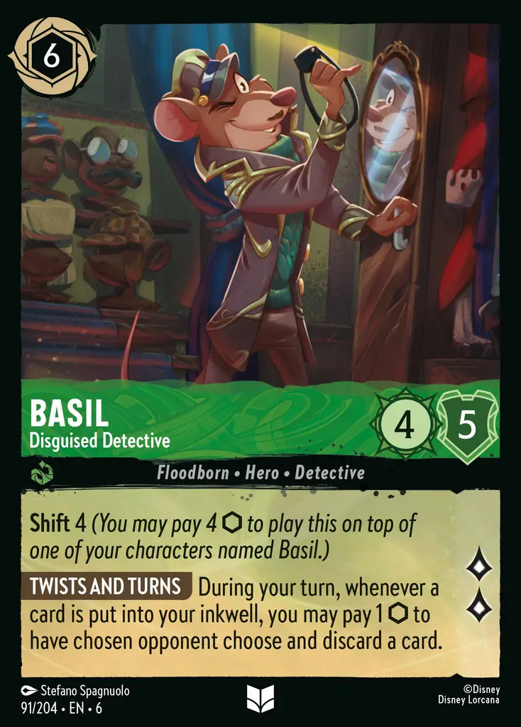 Lorcana - Basil - Disguised Detective - Azurite Sea