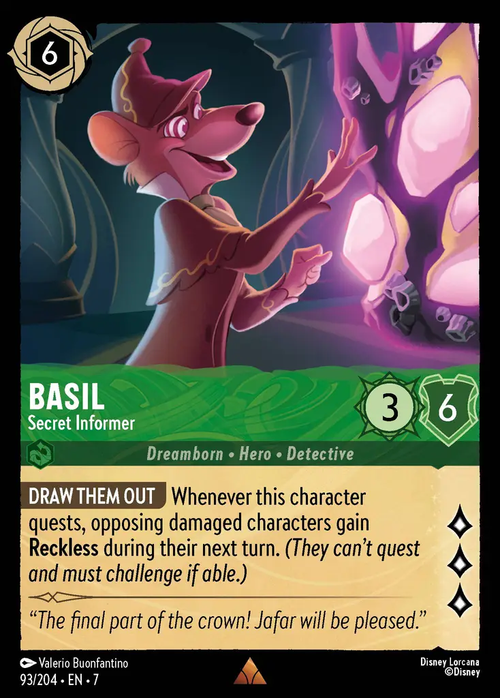 Lorcana - Basil - Secret Informer - Archazia's Island