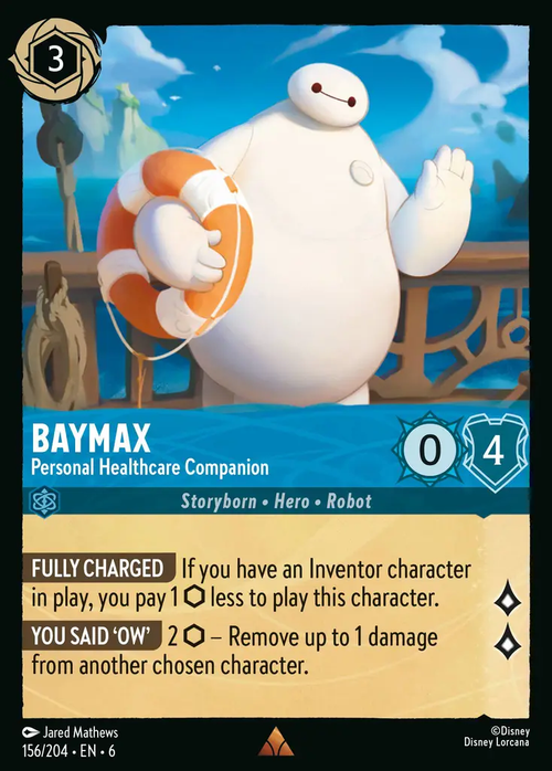 Lorcana - Baymax - Personal Healthcare Companion - Azurite Sea