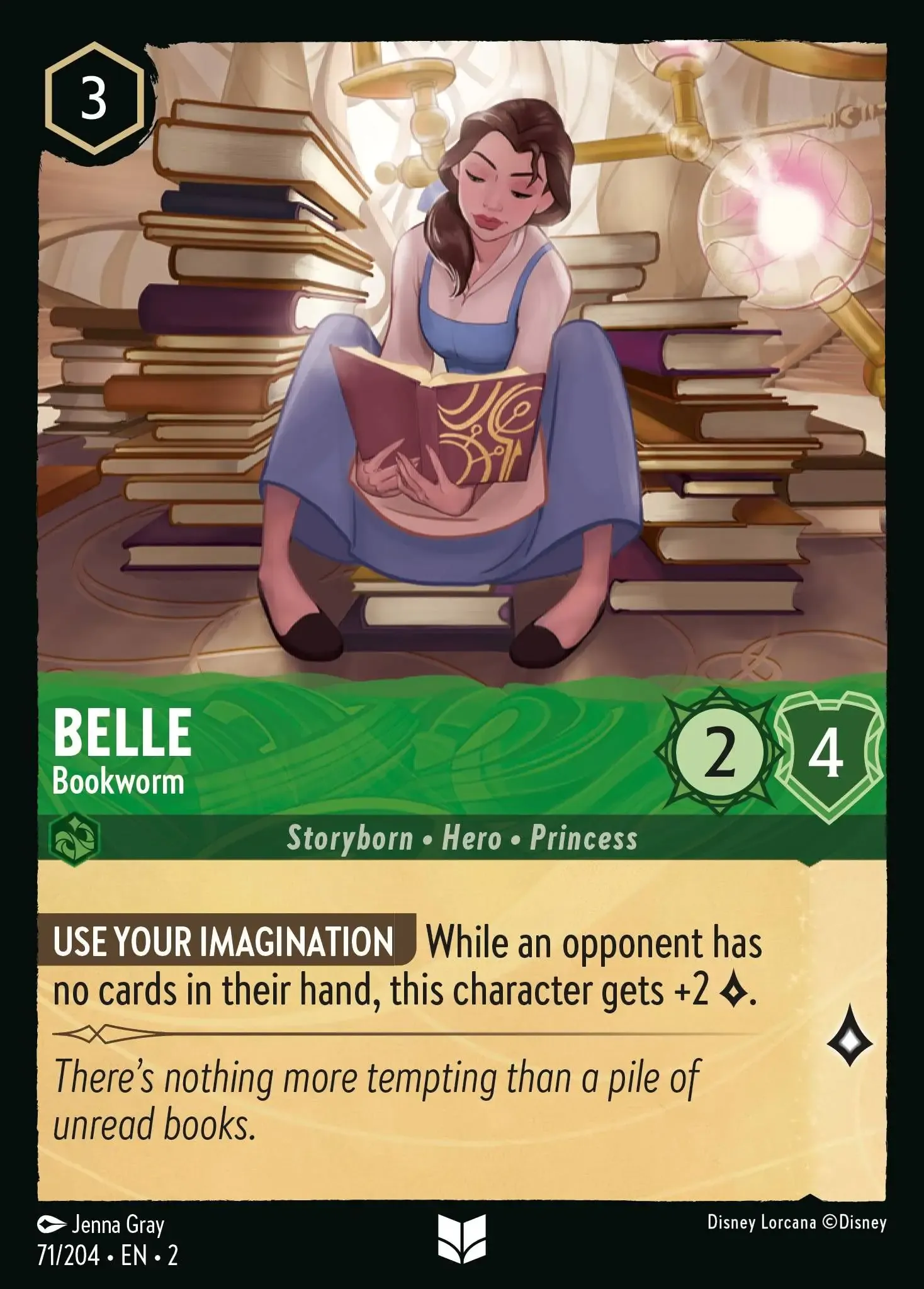 Lorcana - Belle - Bookworm - Rise of the Floodborn
