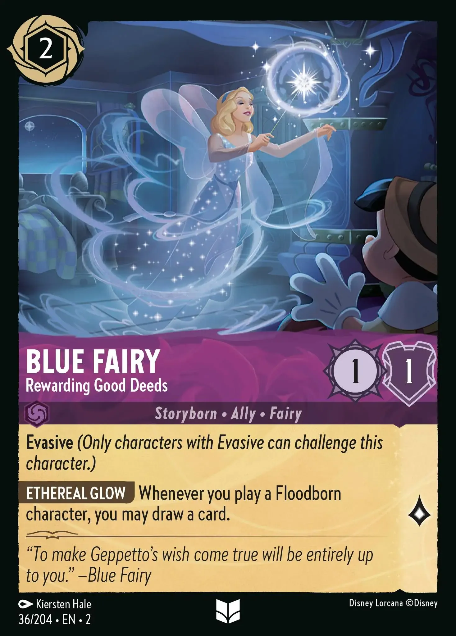 Lorcana - Blue Fairy - Rewarding Good Deeds - Rise of the Floodborn