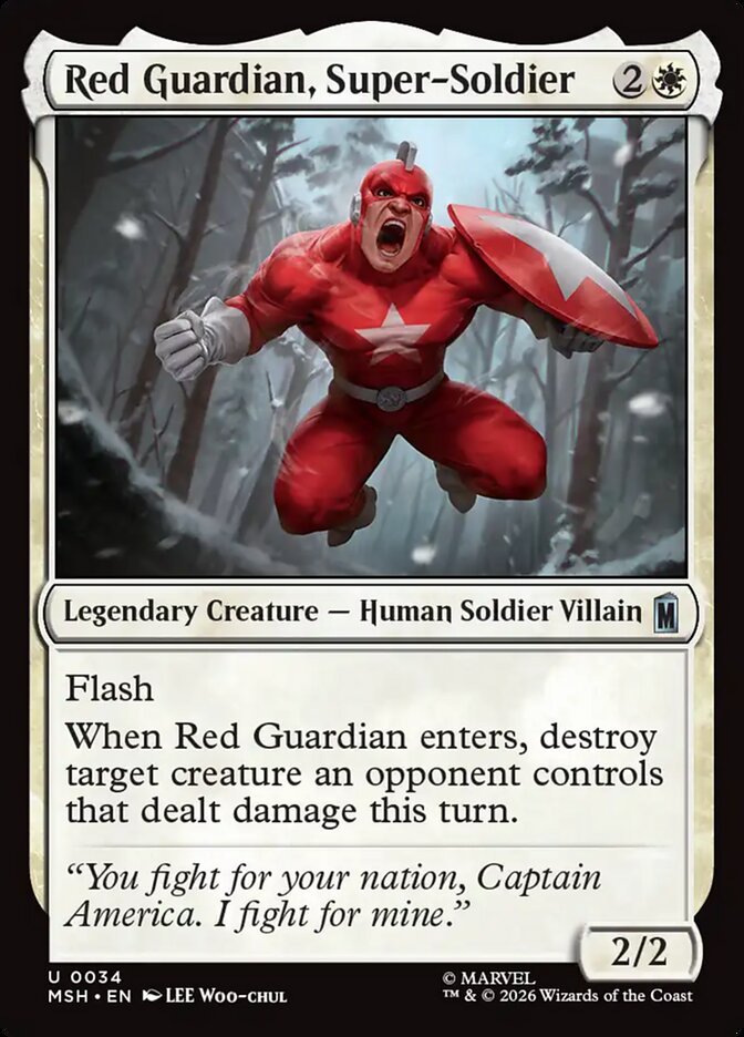 Magic: The Gathering - Red Guardian, Super-Soldier - Marvel Super Heroes