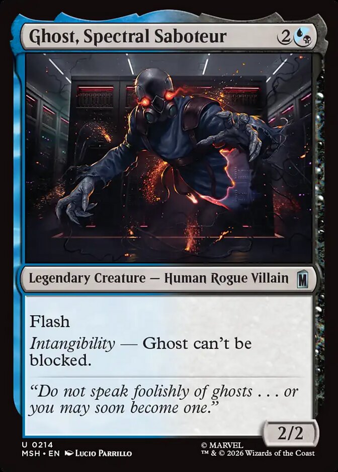 Magic: The Gathering - Ghost, Spectral Saboteur - Marvel Super Heroes