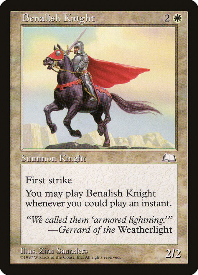 Magic: The Gathering - Benalish Knight - Weatherlight