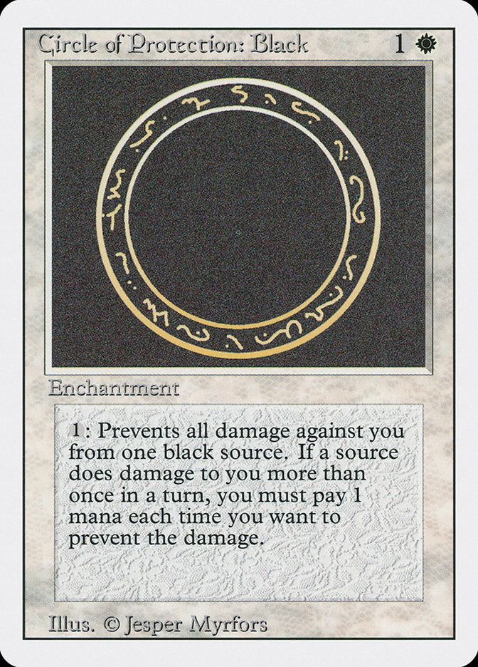 Magic: The Gathering - Circle of Protection: Black - Revised