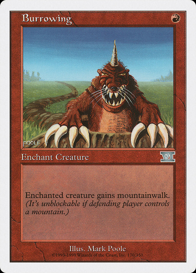 Magic: The Gathering - Burrowing - Sixth Edition