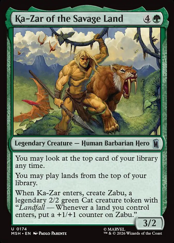 Magic: The Gathering - Ka-Zar of the Savage Land - Marvel Super Heroes