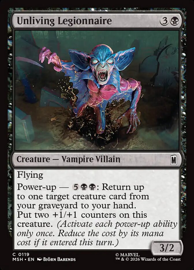 Magic: The Gathering - Unliving Legionnaire - Marvel Super Heroes