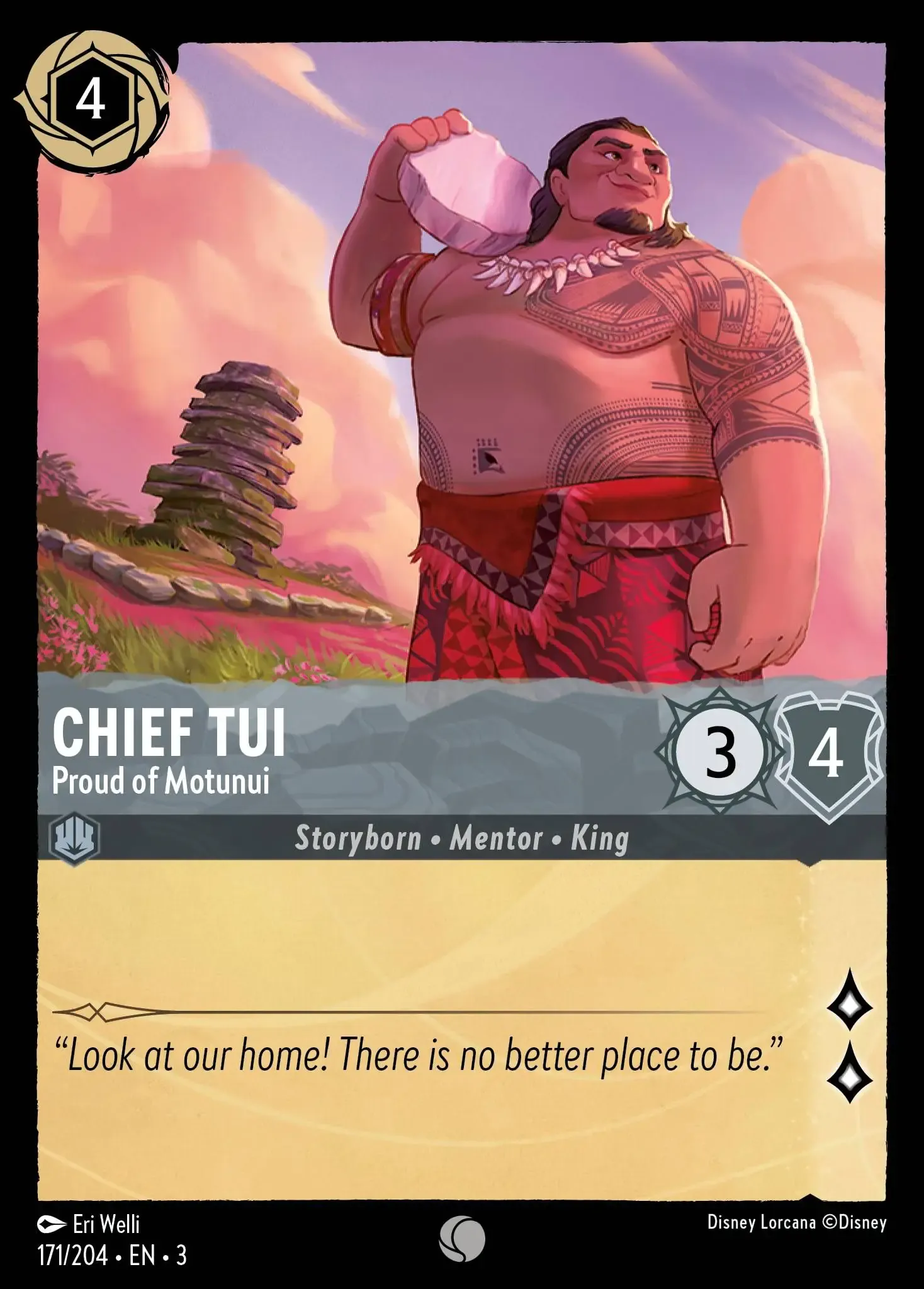 Lorcana - Chief Tui - Proud of Motunui - Into the Inklands