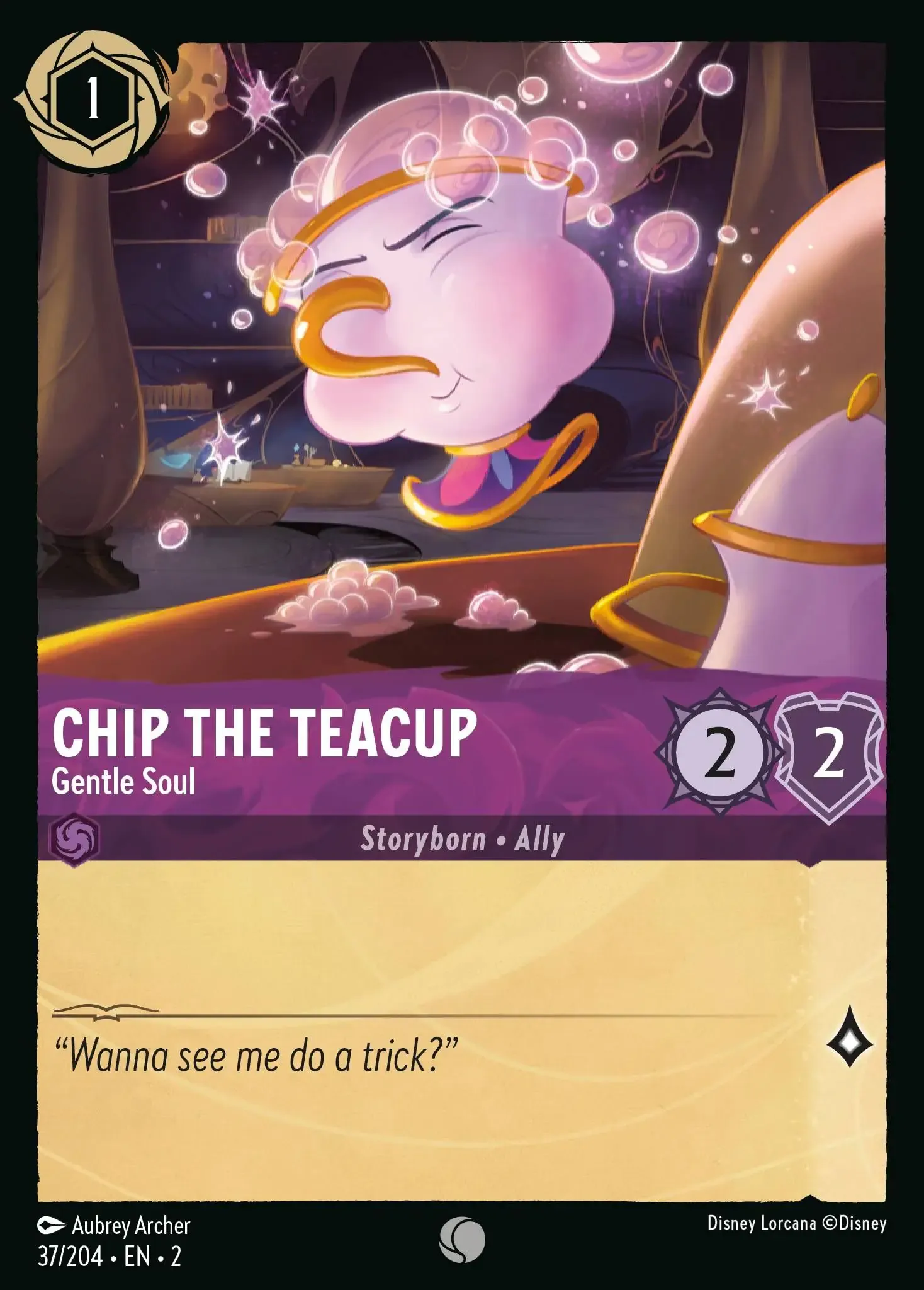 Lorcana - Chip The Teacup - Gentle Soul - Rise of the Floodborn