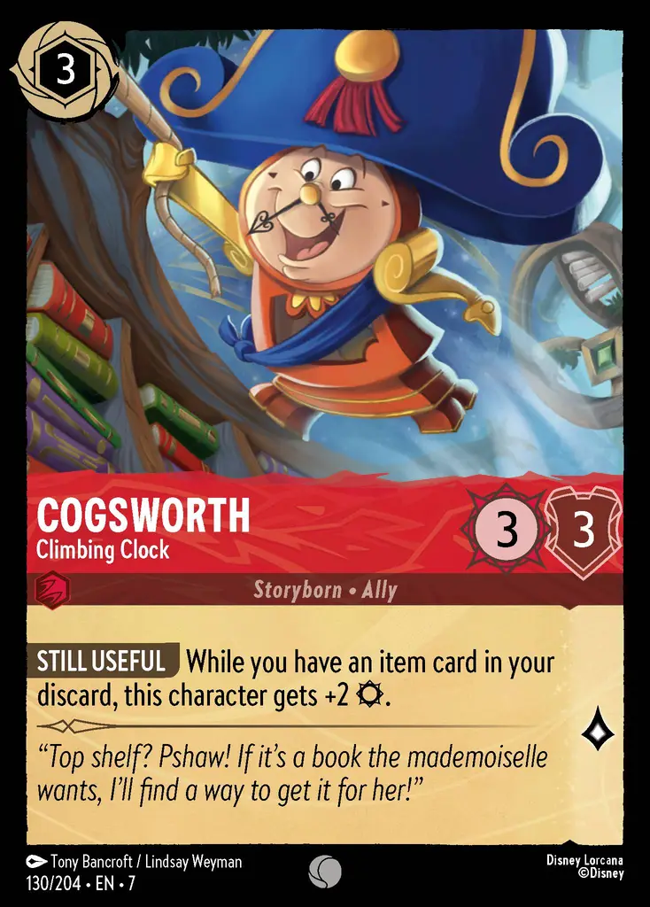 Lorcana - Cogsworth - Climbing Clock - Archazia's Island