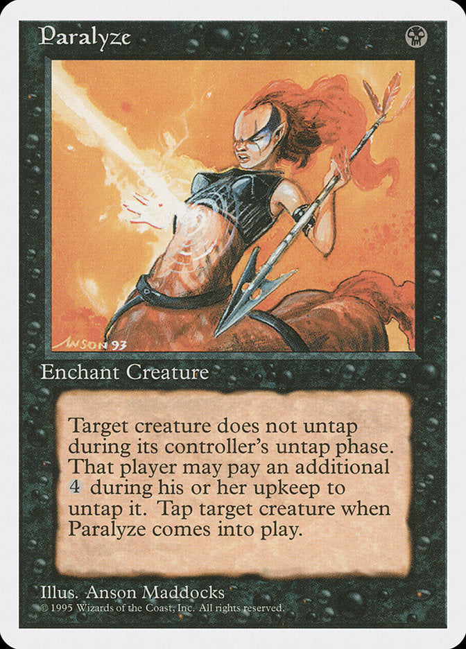 Magic: The Gathering - Paralyze - Fourth Edition