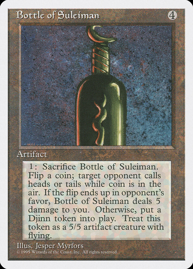 Magic: The Gathering - Bottle of Suleiman - Fourth Edition