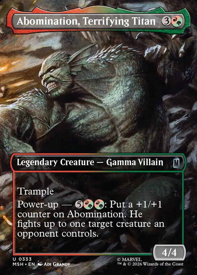 Magic: The Gathering - Abomination, Terrifying Titan - Marvel Super Heroes