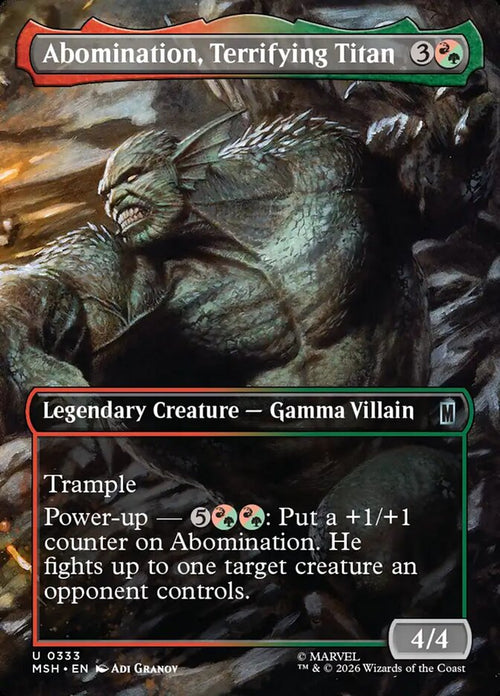 Magic: The Gathering - Abomination, Terrifying Titan - Marvel Super Heroes