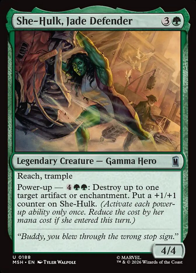 Magic: The Gathering - She-Hulk, Jade Defender - Marvel Super Heroes