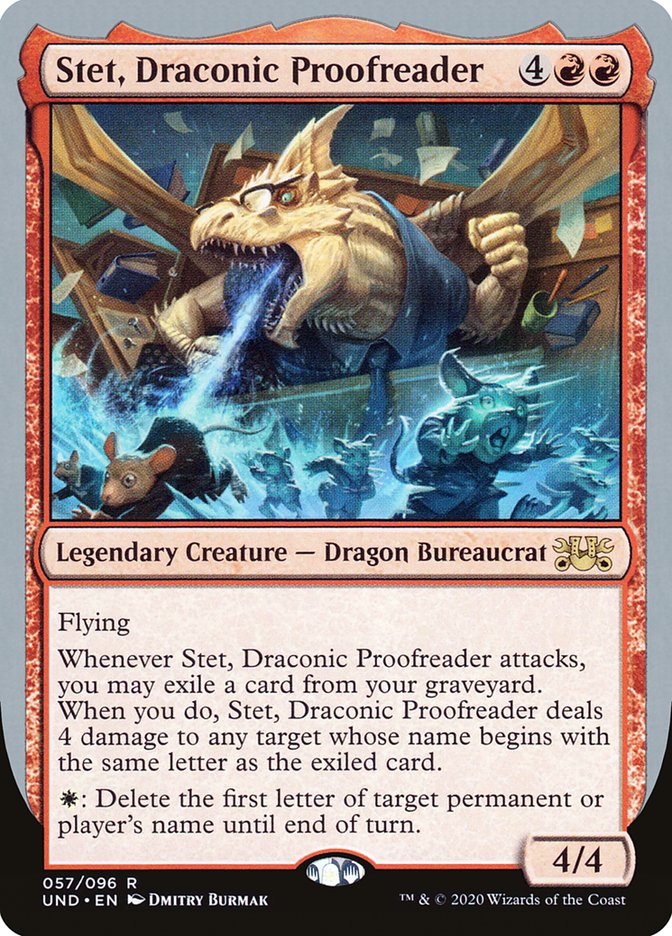 MTG - Stet, Draconic Proofreader - Unsanctioned (SOS)