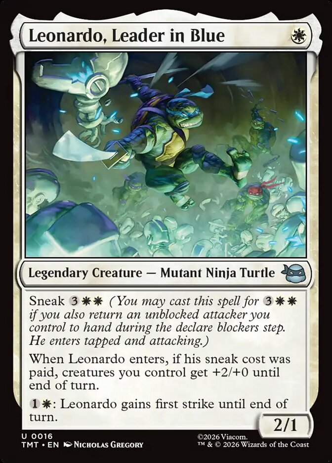 MTG - Leonardo, Leader in Blue - Teenage Mutant Ninja Turtles (SOS)