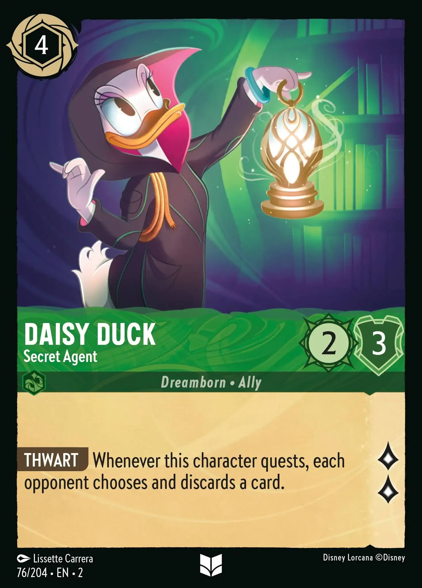 Lorcana - Daisy Duck - Secret Agent - Rise of the Floodborn