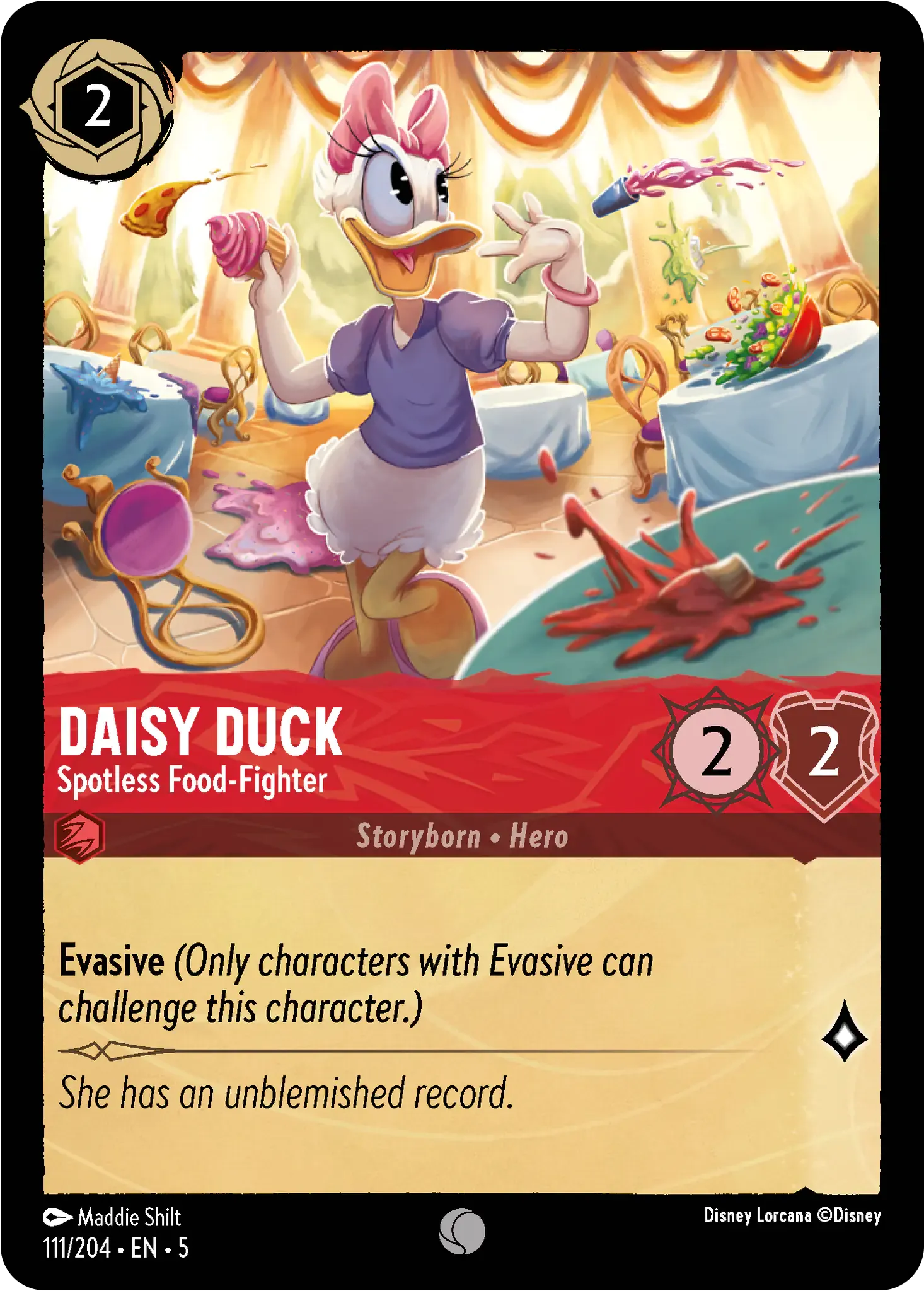 Lorcana - Daisy Duck - Spotless Food-Fighter - Shimmering Skies