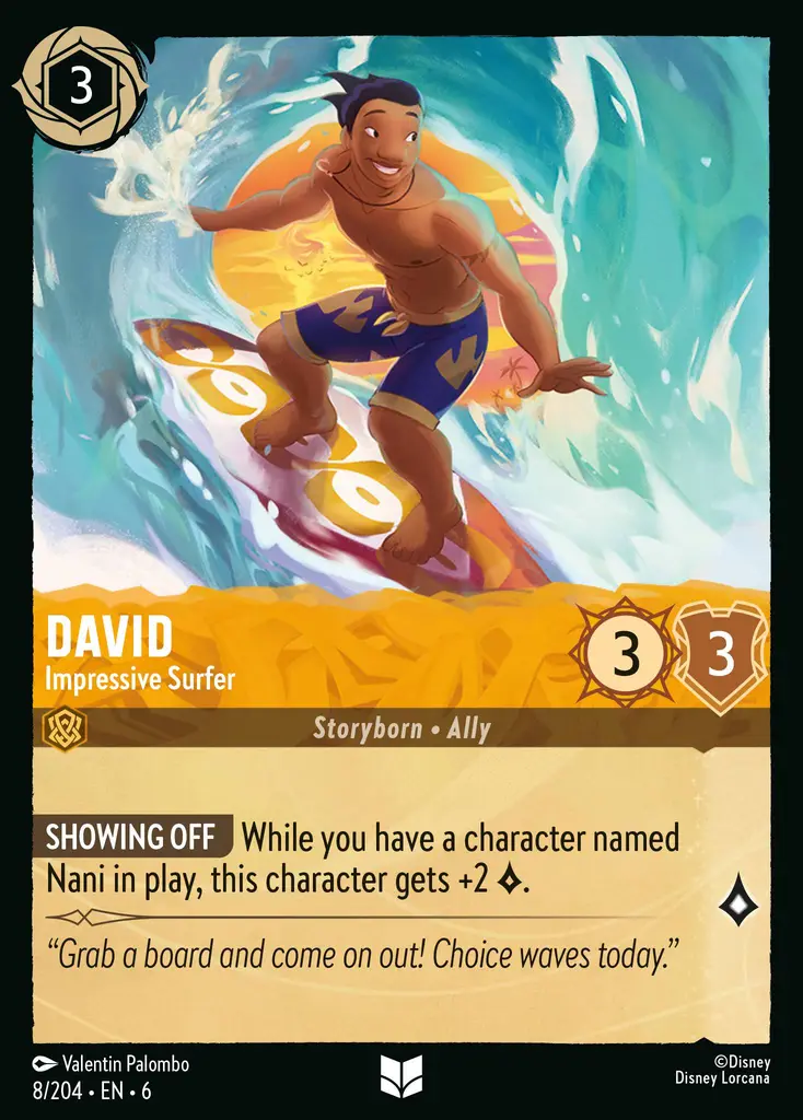 Lorcana - David - Impressive Surfer - Azurite Sea