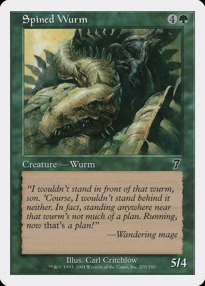 Magic: The Gathering - Spined Wurm - Seventh Edition